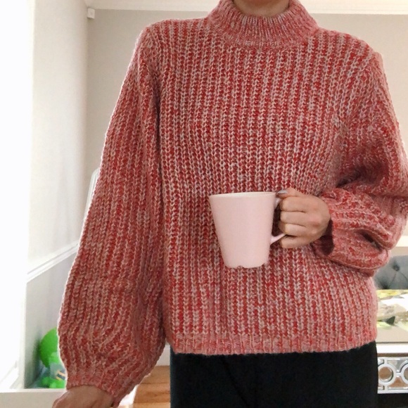 BP Marled Puff Sleeve Comfy Oversized Sweater - Picture 3 of 6